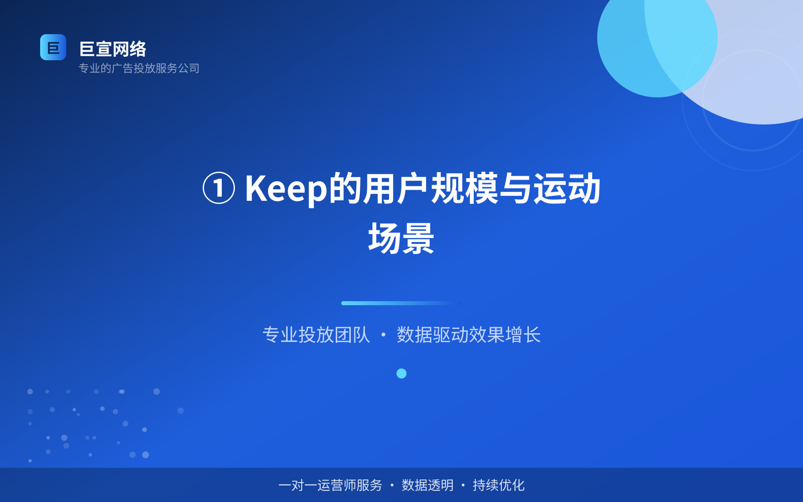 ① Keep的用户规模与运动场景(费用与预算参考) ① Keep的用户规模与运动场景(费用与预算参考)